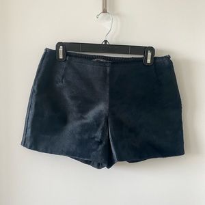 Theyskens’ Theory calf pony hair shorts, Navy, size 4
